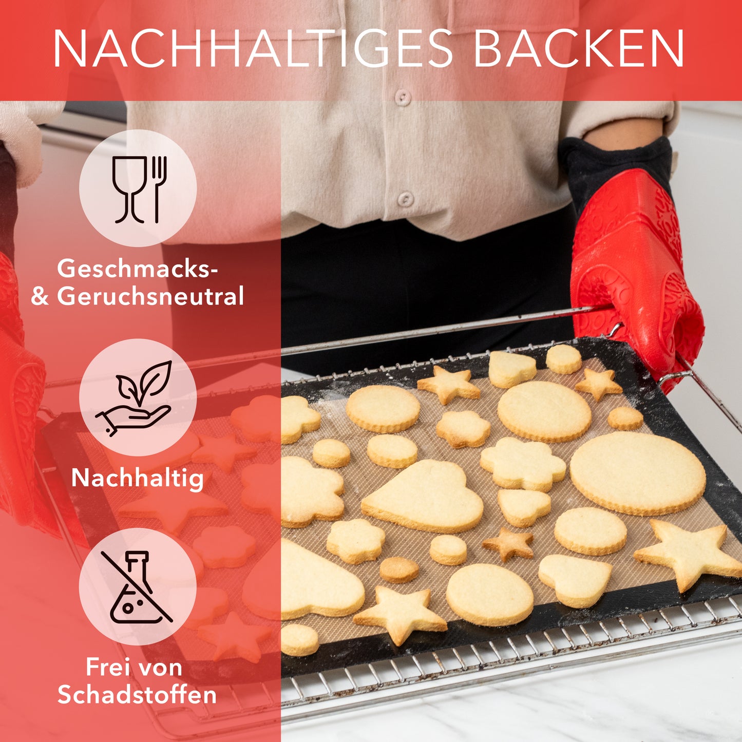 Backmatte aus Silikon - 3er Set