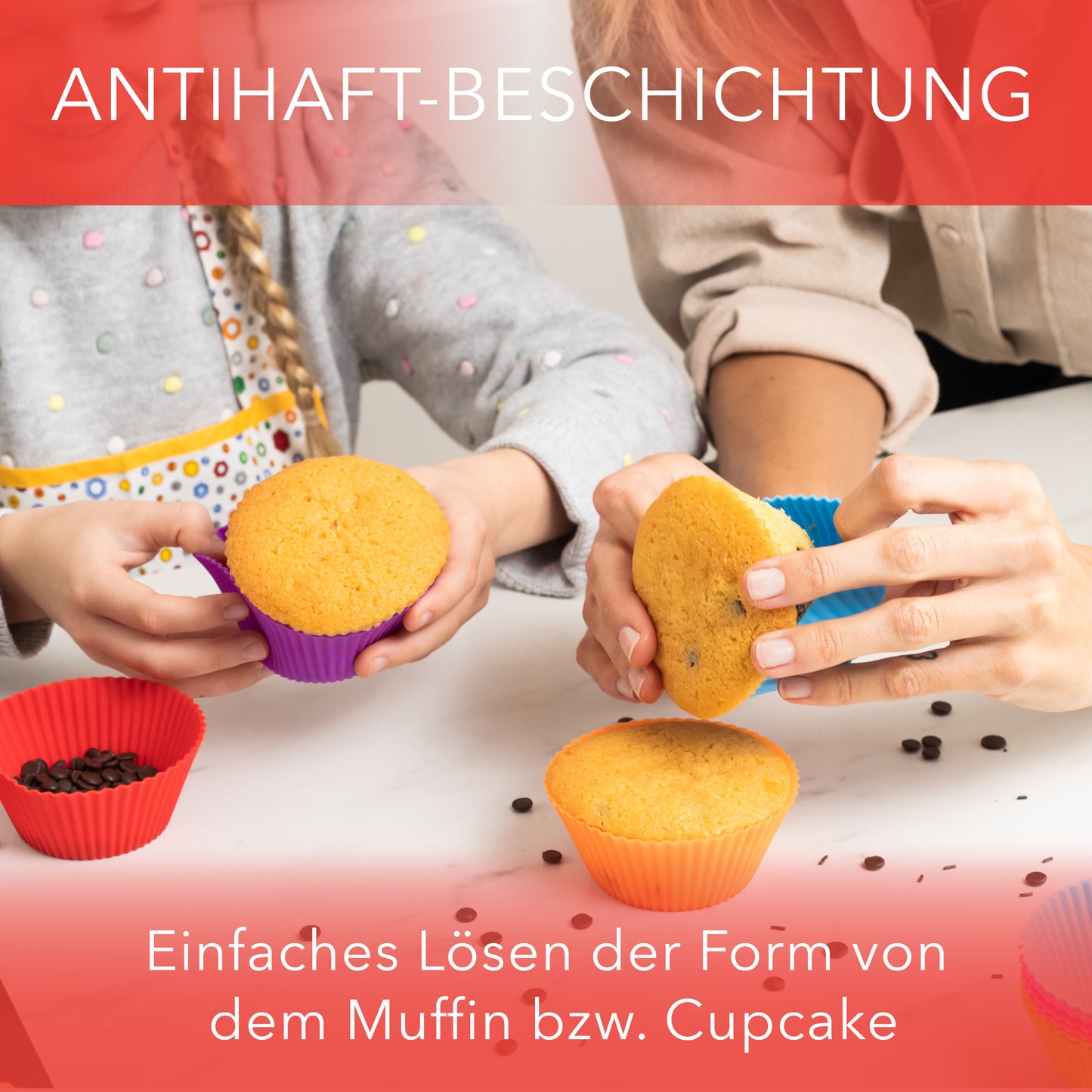 Große Muffinformen aus Silikon - 20er Set