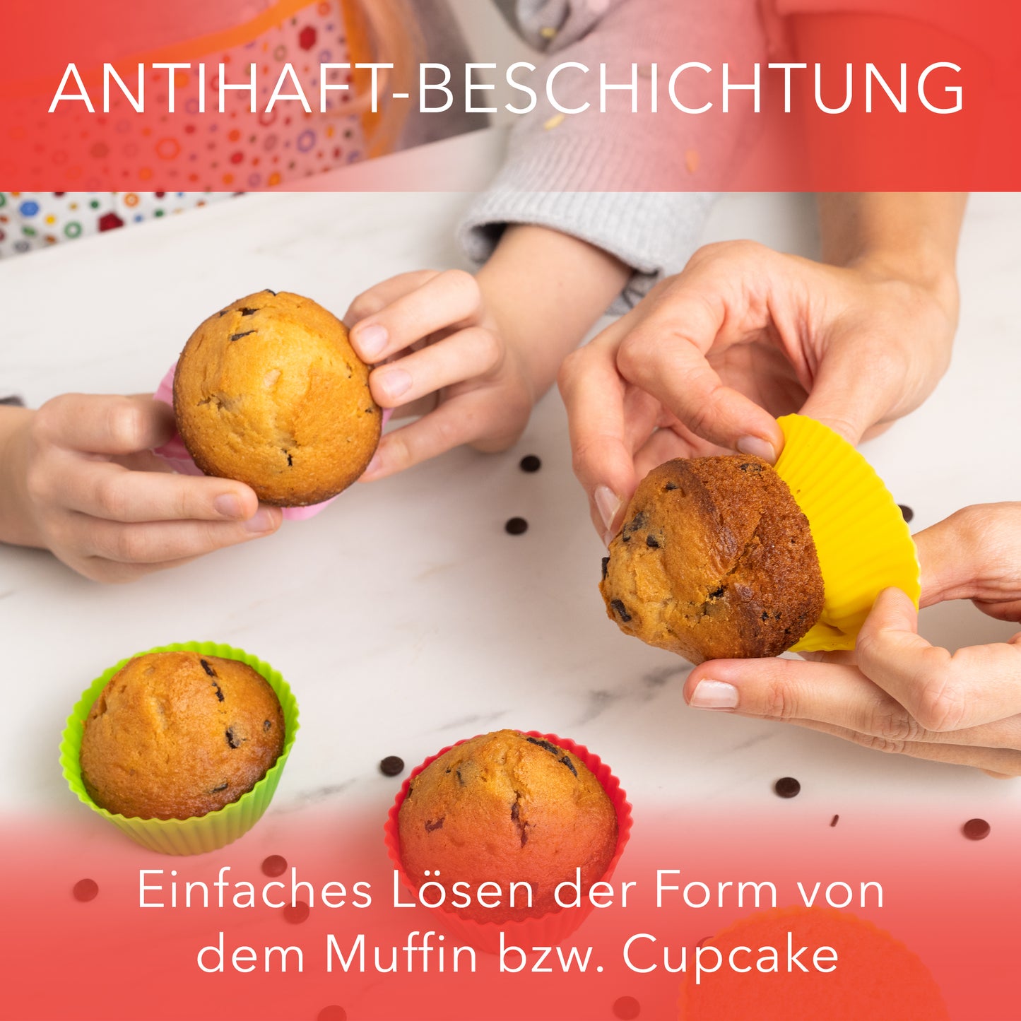 Muffinformen aus Silikon - 24er Set